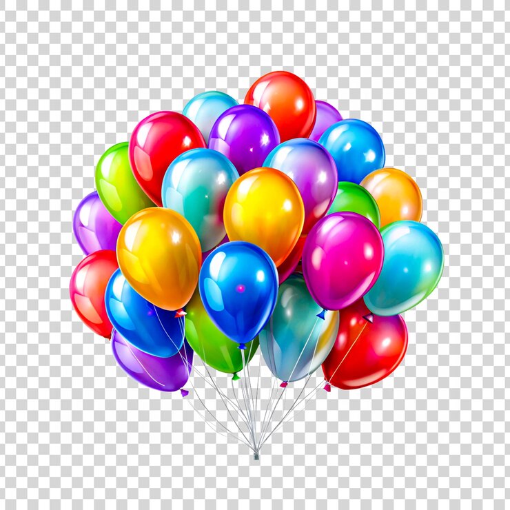 PSD palloncini colorati su uno sfondo a scacchi