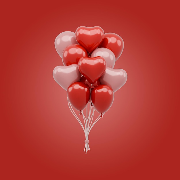 Palloncini di cuori per il giorno di San Valentino