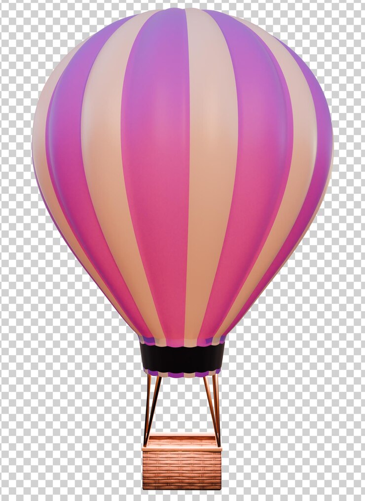 PSD palloncino ad aria 3d completamente trasparente