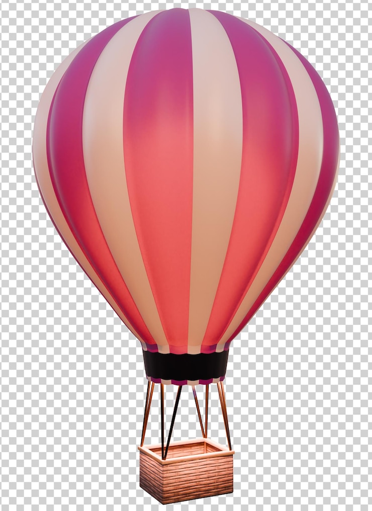 PSD palloncino ad aria 3d completamente trasparente
