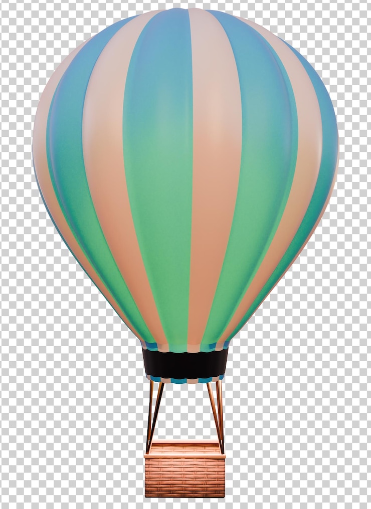 PSD palloncino ad aria 3d completamente trasparente