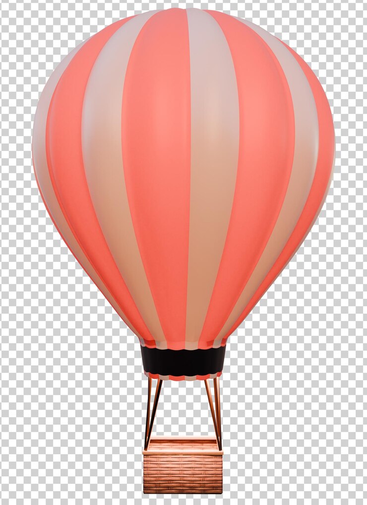 PSD palloncino ad aria 3d completamente trasparente