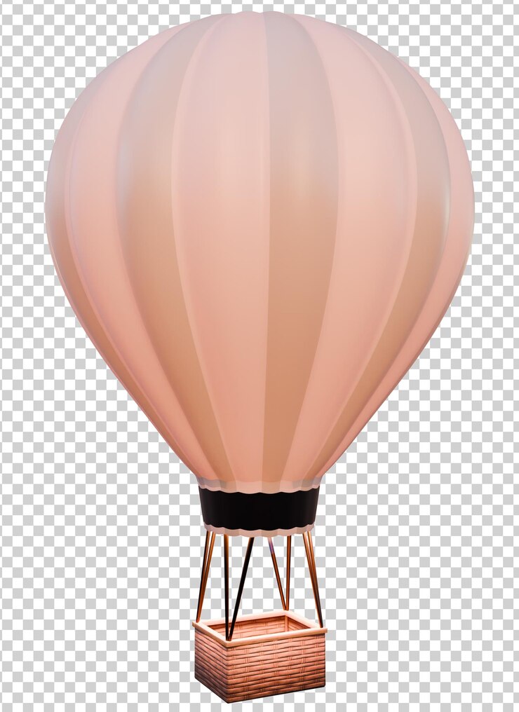 PSD palloncino ad aria 3d completamente trasparente