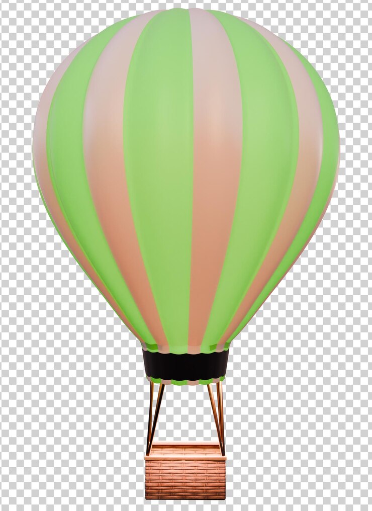 PSD palloncino ad aria 3d completamente trasparente