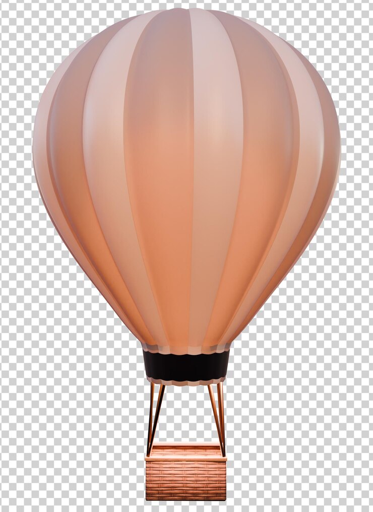 PSD palloncino ad aria 3d completamente trasparente