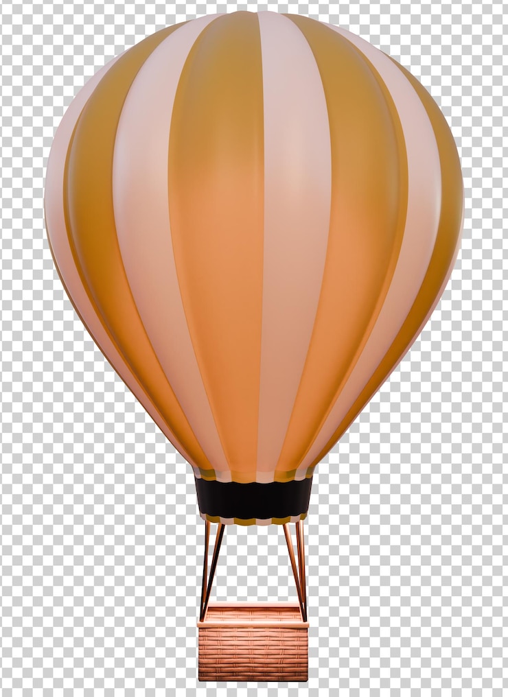 PSD palloncino ad aria 3d completamente trasparente