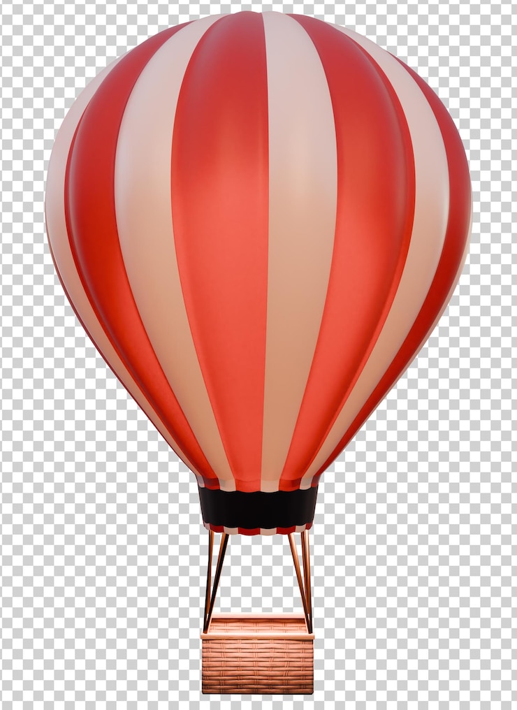 PSD palloncino ad aria 3d completamente trasparente