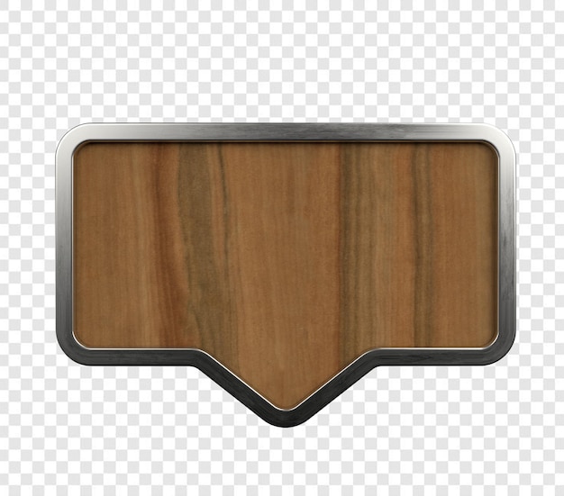 Palloncino messaggio in legno e metallo
