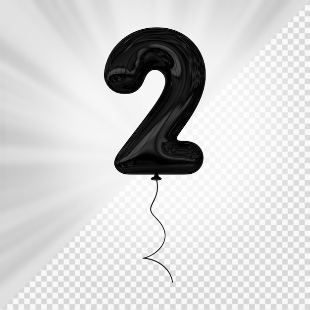 Palloncino nero numero 2