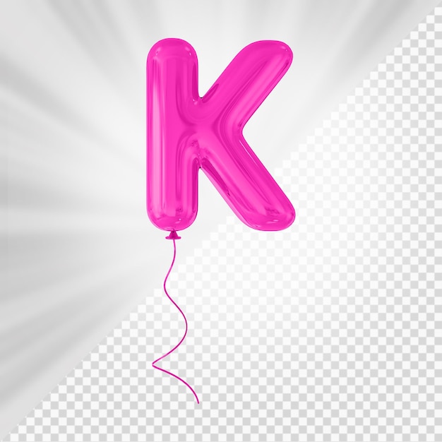 Palloncino rosa lettera K