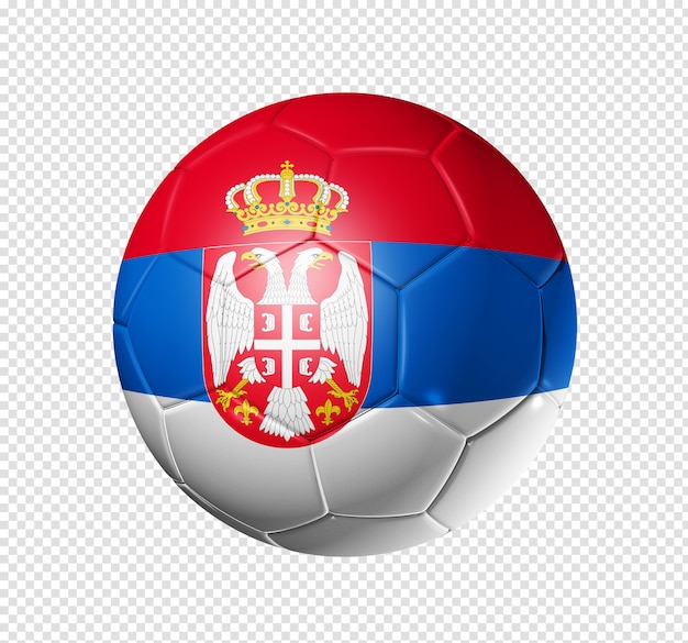 Pallone da calcio calcio con bandiera serba