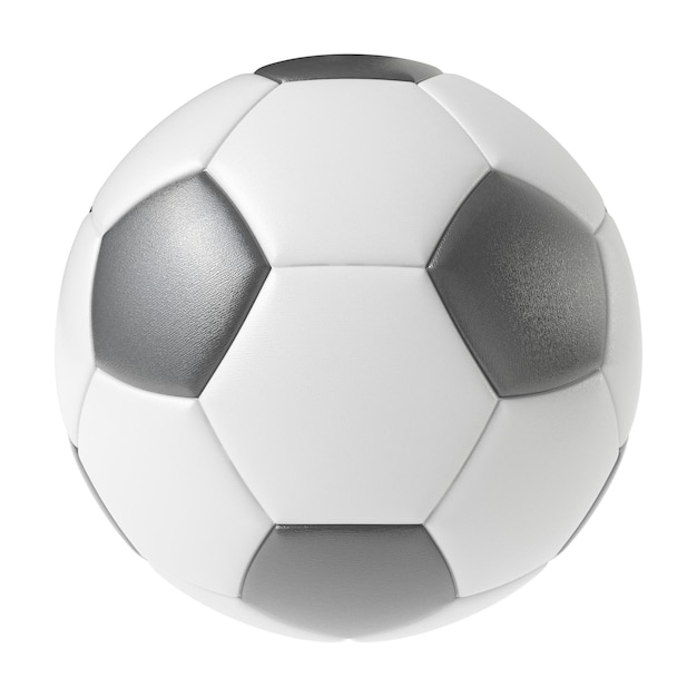 Pallone da calcio isolato sfondo trasparente rendering 3d