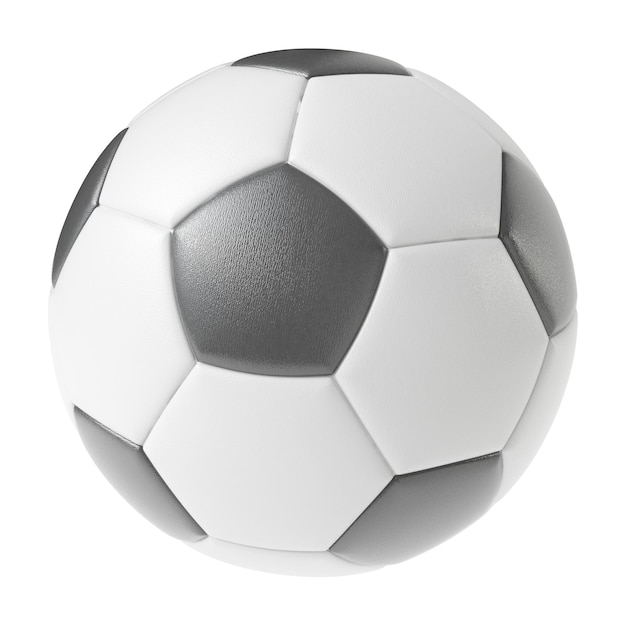 Pallone da calcio isolato sfondo trasparente rendering 3d