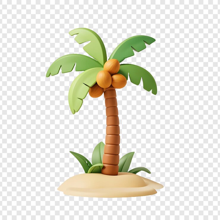 palm tree on a white background
