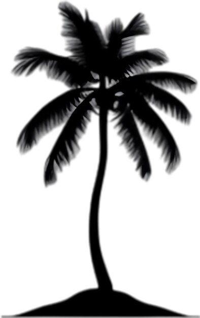 PSD palm tree on an island icon