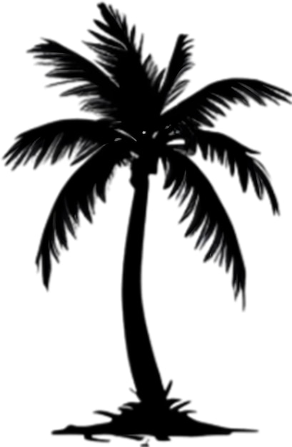 PSD palm tree on an island icon