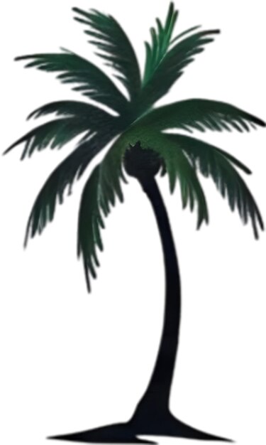 PSD palm tree on an island icon