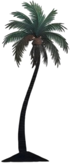 PSD palm tree on an island icon