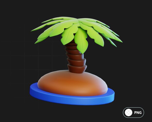Palme 3D-Darstellung