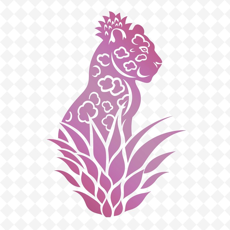 PSD una palmera púrpura con la palabra hibisco en ella