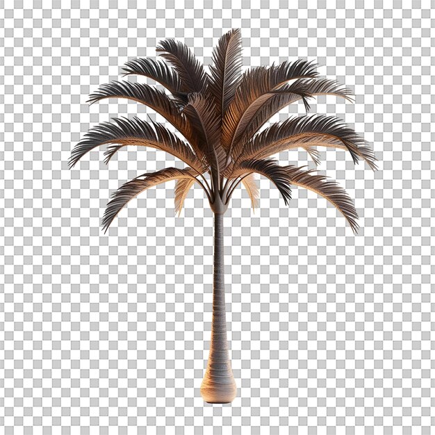 Palmera renderizada digitalmente en 3D y aislada para proyectos gráficos con temas naturales