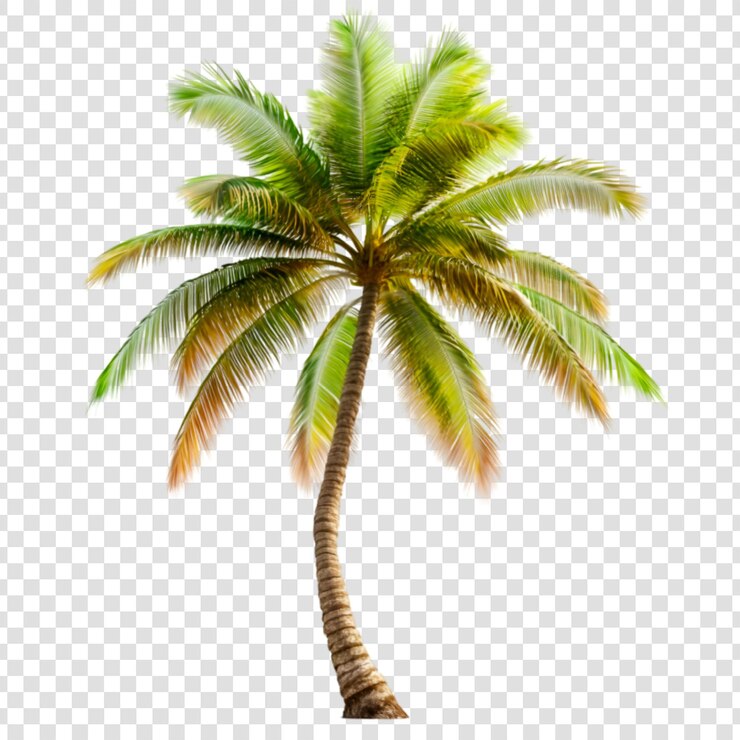 PSD un palmier tropical luxuriant isolé sur un fond transparent