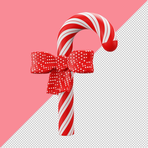 PSD palo de caramelo de navidad 3d