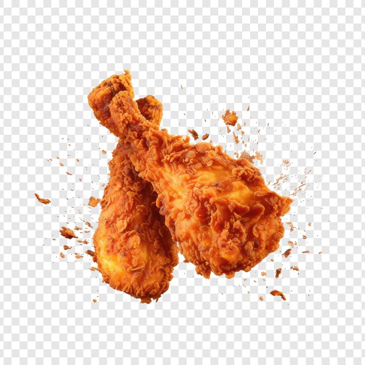 Palos de tambor de pollo frito y crujiente