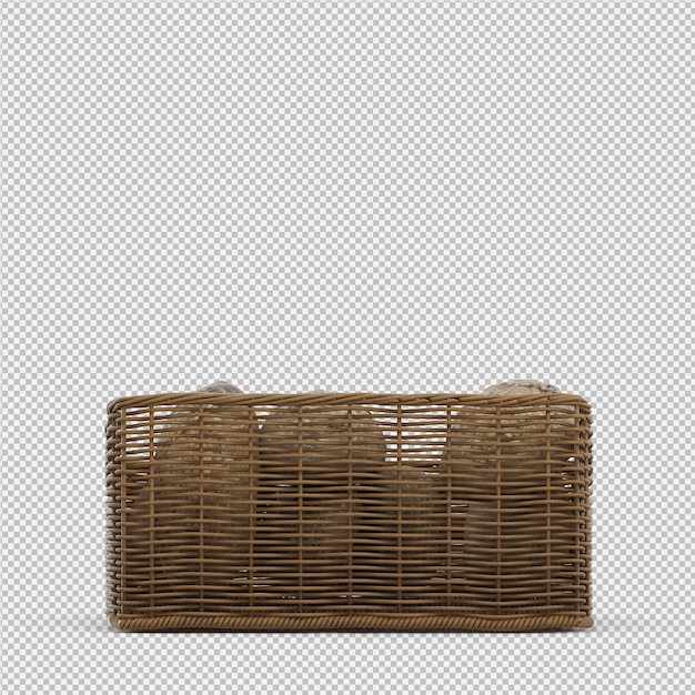 Pan 3D isométrico aislado render