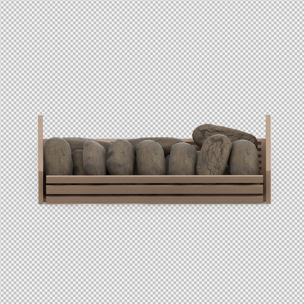 Pan 3D isométrico aislado render
