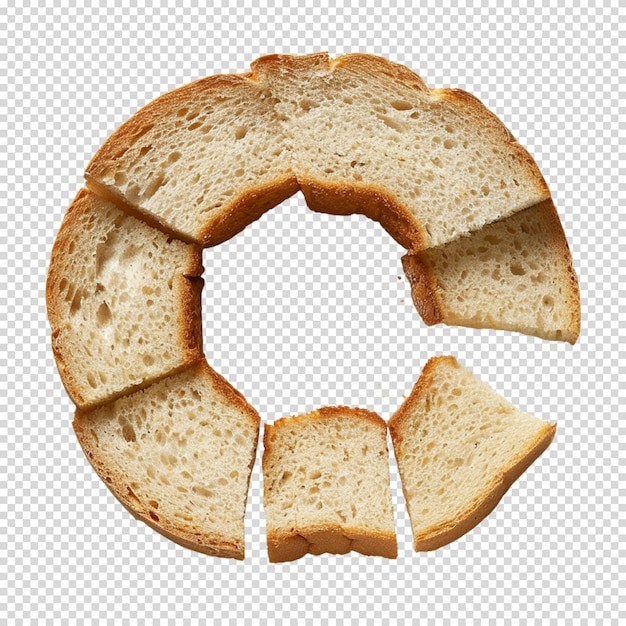 Pan de centeno aislado sobre un fondo transparente