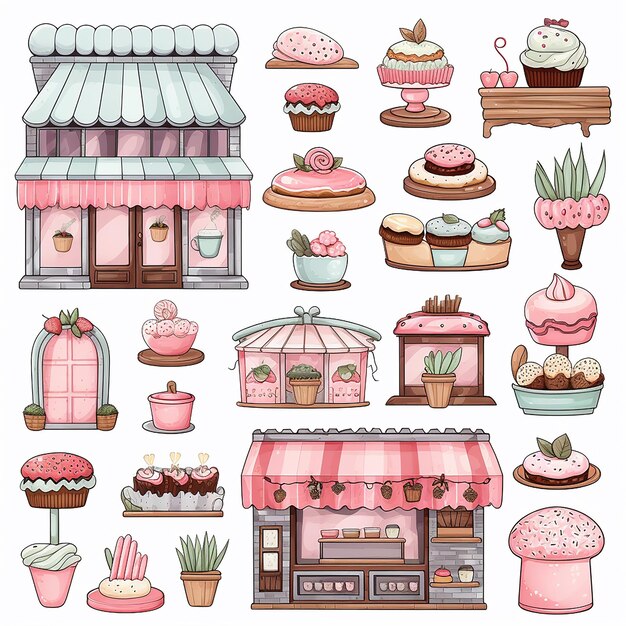 PSD pan_clipart_sets_white_background_pastel_colors