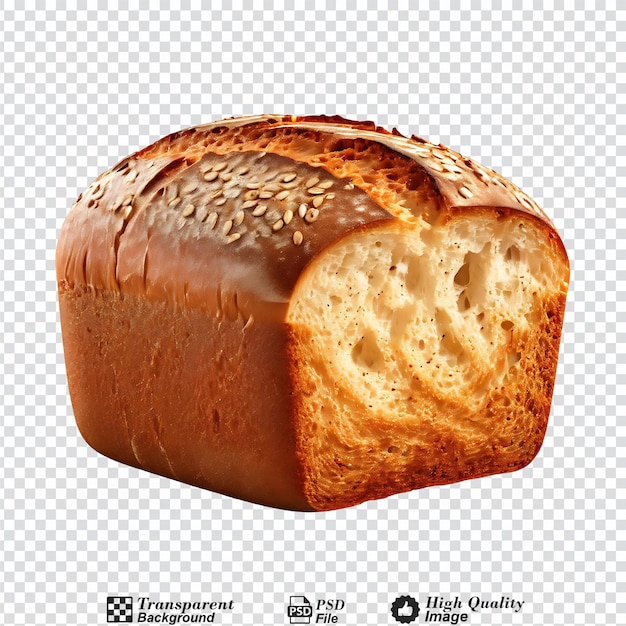 Pan de grano entero aislado sobre un fondo transparente