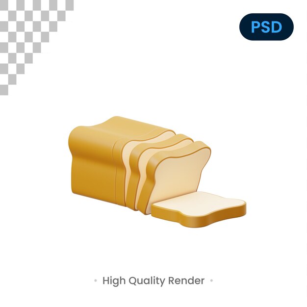 Pan Icono 3D Premium PSD