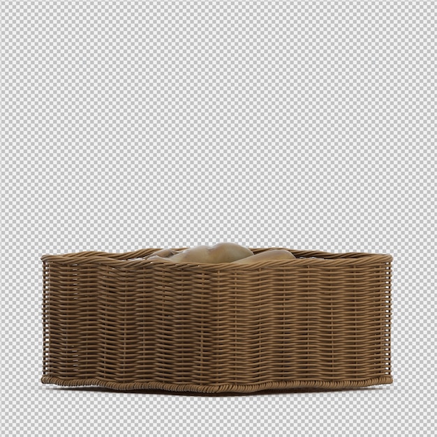 Pan isométrico 3d aislado
