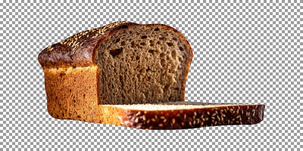 Pan de pan de grano entero fresco aislado sobre fondo transparente