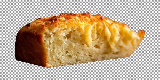 Pan de pan parmesano fresco aislado sobre fondo transparente