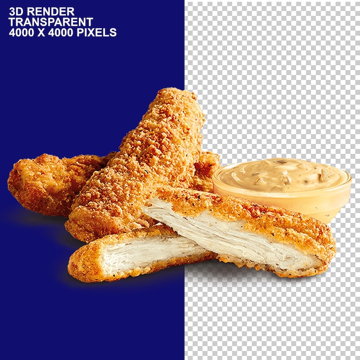 PSD el pan de pollo especial de comida rápida crispy broast
