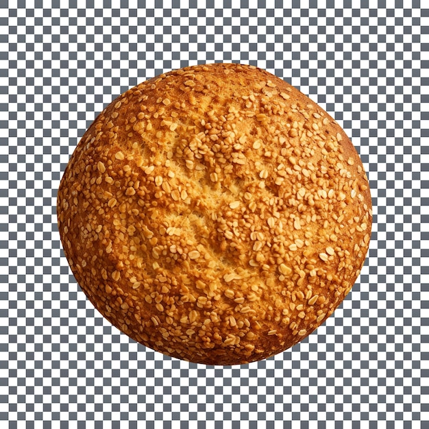 Pan de quinoa recién horneado aislado sobre un fondo transparente