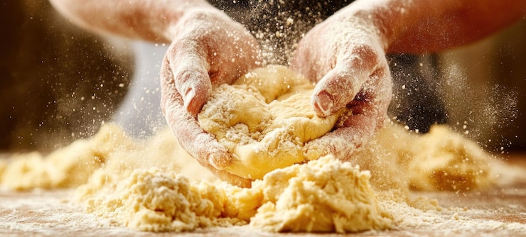PSD un panadero artesano kneading la masa una obra maestra culinaria