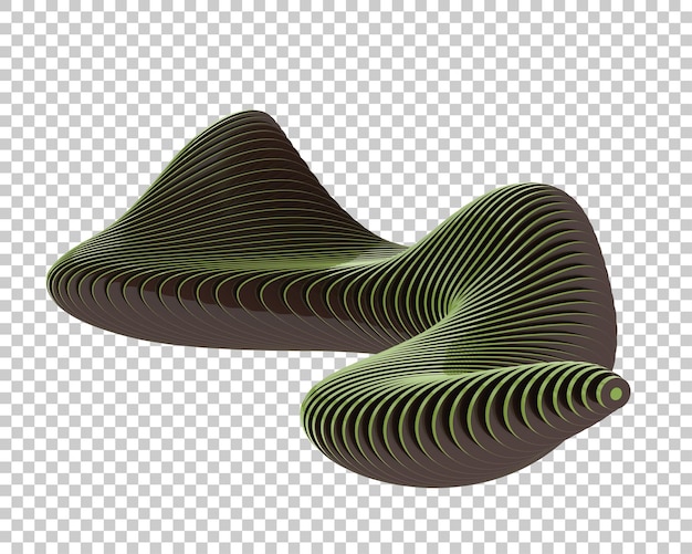 Panca futuristica isolata su sfondo trasparente illustrazione rendering 3d