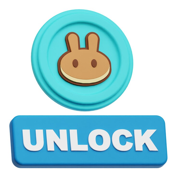 PSD pancakeswap crypto token 3d icon isolated on the white background