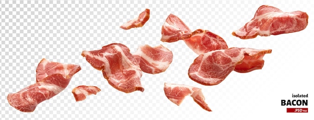 Pancetta affettata isolata