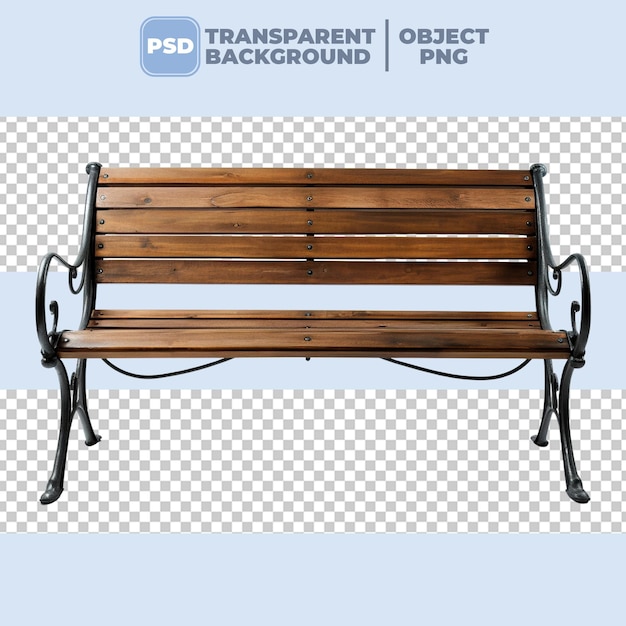 Panchina in legno PSD PNG