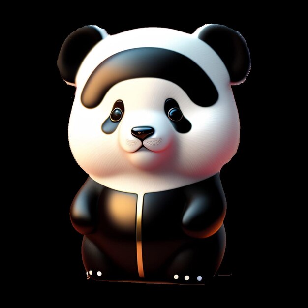 PSD panda de desenho animado 3d