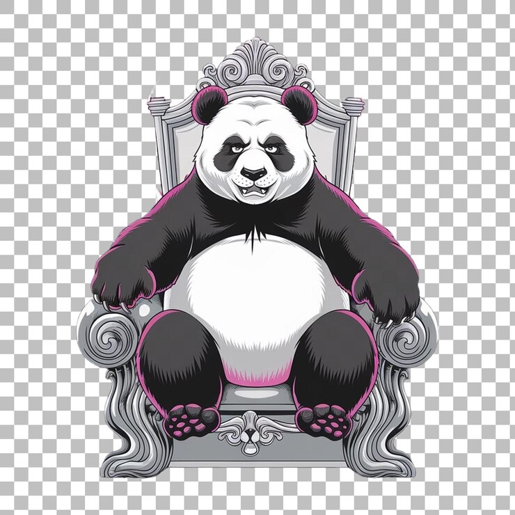 PSD panda para el diseño de ropa de calle