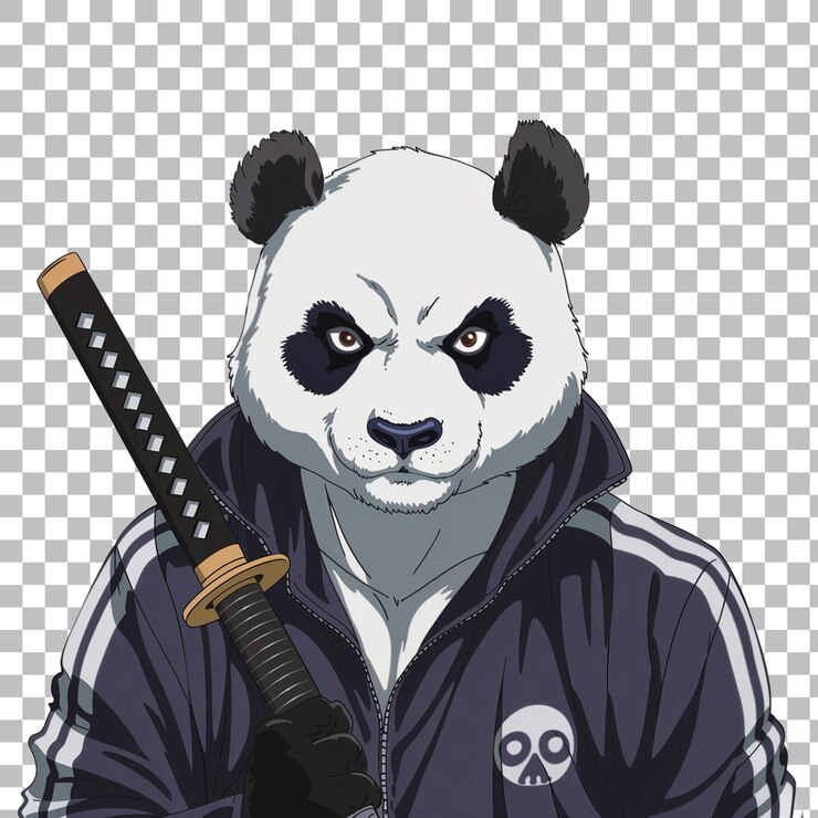 PSD panda para el diseño de ropa de calle
