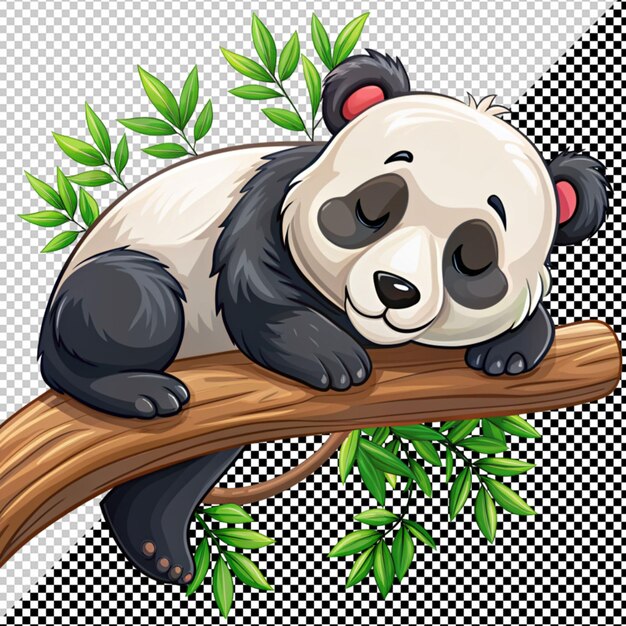 PSD el panda se duerme en el árbol.