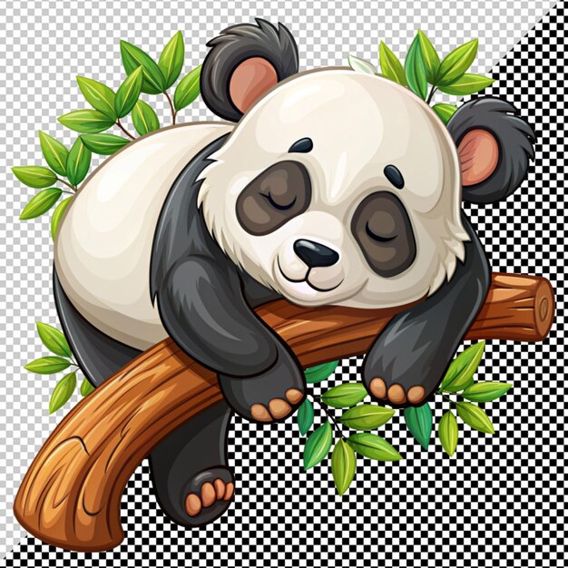 PSD el panda se duerme en el árbol.