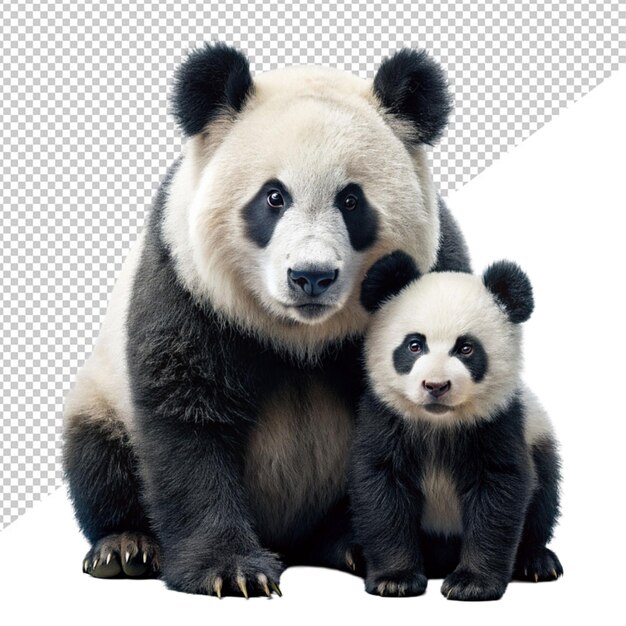 PSD panda en un fondo transparente